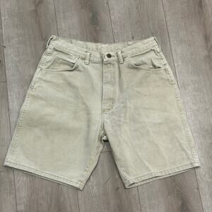 vintage Wrangler Jean shorts Jorts Tan Brown size 34 B14